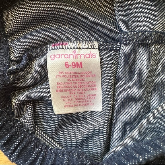 Garanimals Bubble Bow Knit Shorts in Dark Denim Blue - Size 6-9 Months - Picture 7 of 12